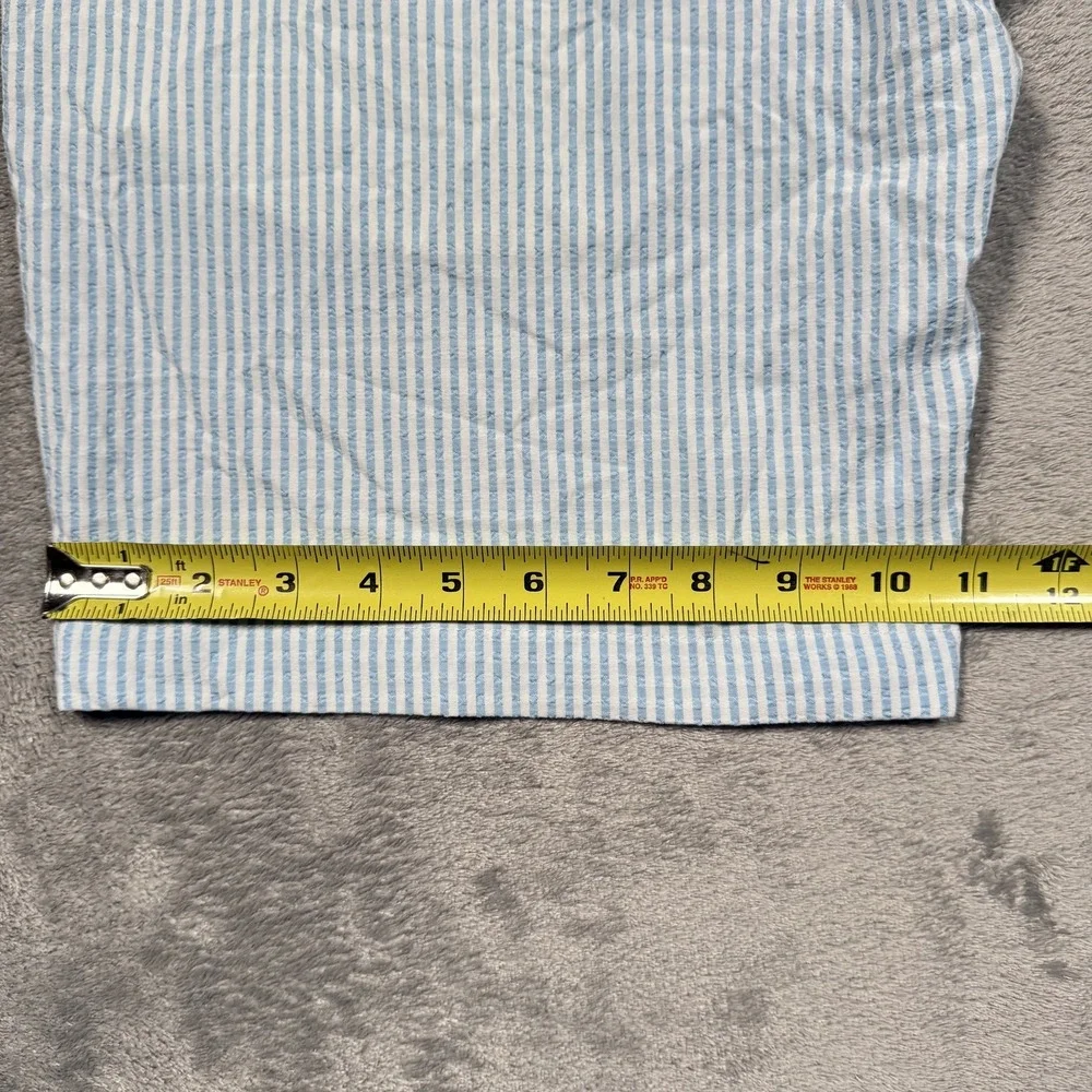 FootJoy Shorts Mens 34 Blue White Seersucker Stretch‎ Golf Summer Stripe Wicking